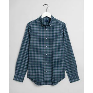 GANT Slim Fit Tech Prep™ Indigo Check Oxford Shirt Style Code. 3016022