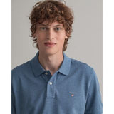 Gant Piqué Polo Shirt Denim Blue