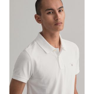 Gant Piqué Polo Shirt White
