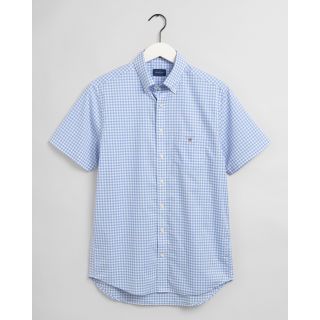 GANT Regular Fit Short Sleeve Gingham Broadcloth Shirt