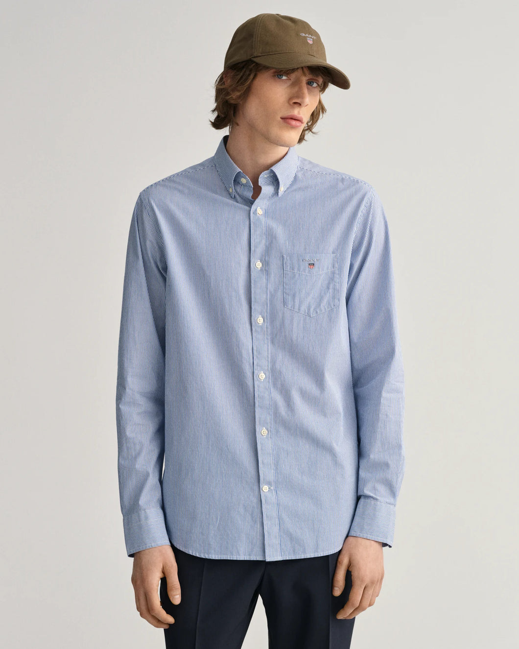 Gant Shirt 3063000/ Banker Stp 436 College Blue