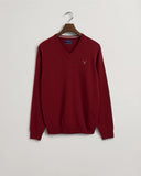 Gant Lambswool V-Neck Sweater Plumped Red