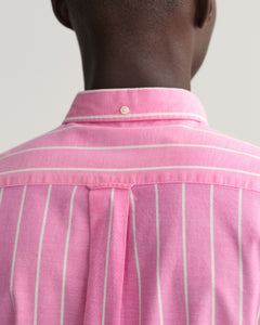 Regular Fit Striped Oxford Shirt 3230037/Reg  Stp Oxford 606 Perky Pink