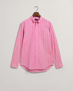 Regular Fit Striped Oxford Shirt 3230037/Reg  Stp Oxford 606 Perky Pink