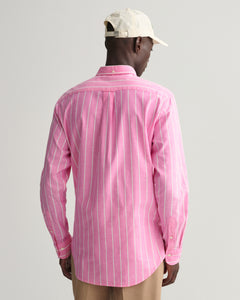 Regular Fit Striped Oxford Shirt 3230037/Reg  Stp Oxford 606 Perky Pink