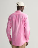 Gant Regular Fit Striped Oxford Pink