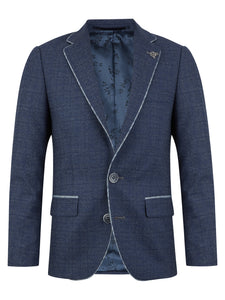 1880 Club Boys Blue Check Jacket 15117