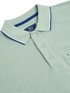 Daniel Grahame Light Green Short Sleeve 3 Button Polo Shirt 55104/Polo Green
