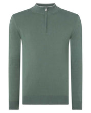Load image into Gallery viewer, Remus Uomo Green Long Sleeve Half Zip sweater
