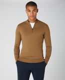 Remus Uomo Half Zip Brown