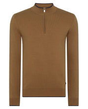 Load image into Gallery viewer, Remus Uomo Brown Long Sleeve Half Zip sweater
