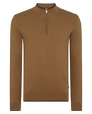 Remus Uomo Half Zip Brown