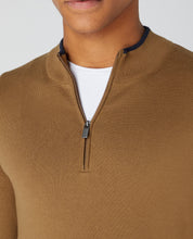 Load image into Gallery viewer, Remus Uomo Brown Long Sleeve Half Zip sweater
