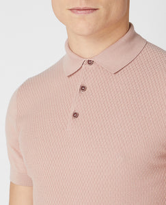 Remus Uomo Pink Short Sleeve 3 Button Polo Shirt 58632_60