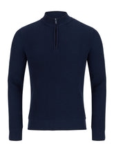 Load image into Gallery viewer, Remus Uomo Charcoal Long Sleeve sweater 58668/Waffle 78 Navy
