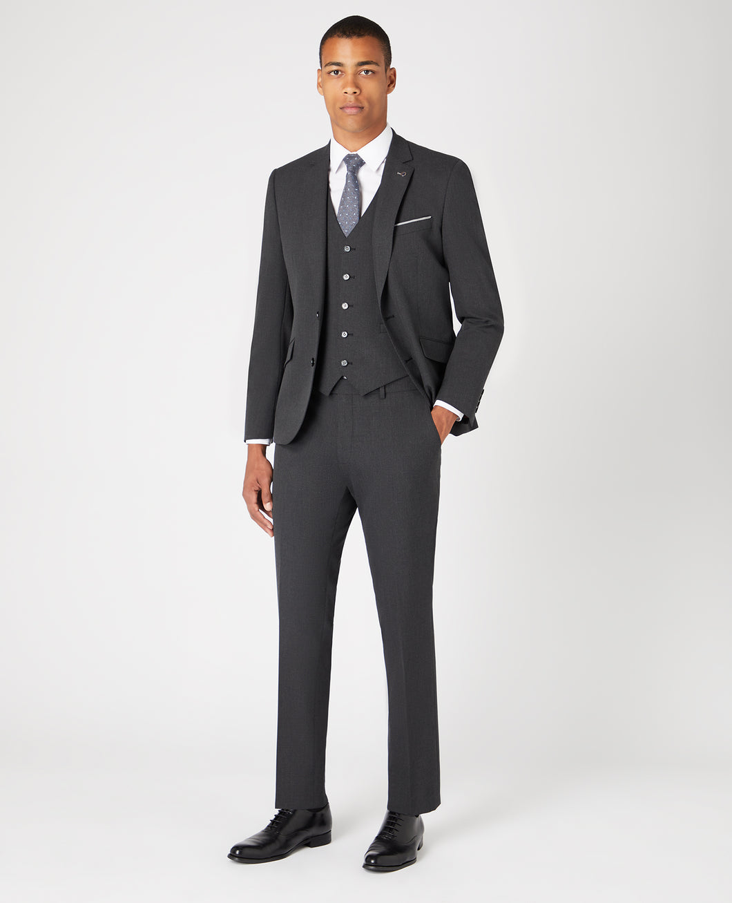 Remus Uomo Dark Grey Palucci Mix + Match Suit Jacket 11770/Jkt Mix 08 Charcoal