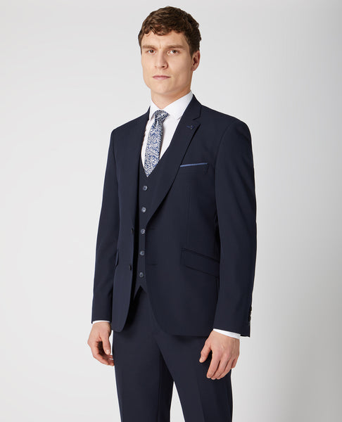 Remus Uomo Tapered Suit Jacket Navy