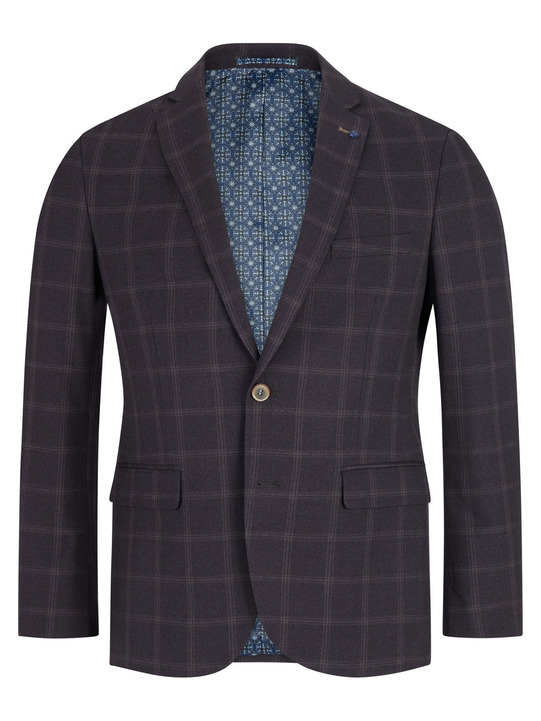 Daniel Grahame Dark Blue Damon jacket 13236/Check 68 Burgundy