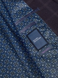 Daniel Grahame Dark Blue Damon jacket 13236/Check 68 Burgundy