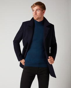 Remus Uomo Navy Lohman Tailored Coat