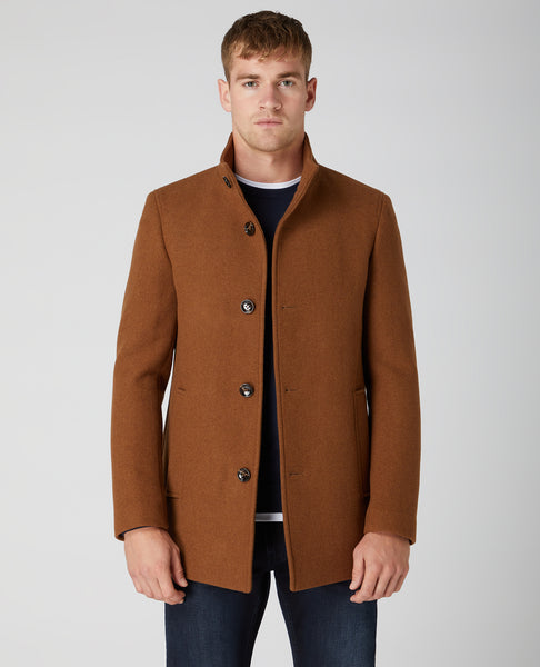 Remus Uomo Tailored Coat Tabaccoo