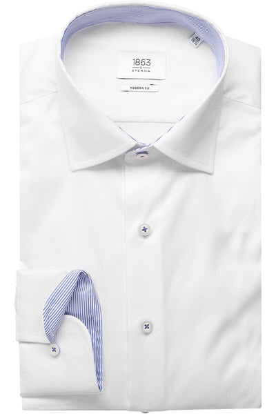 Eterna Luxury Twill Shirt White