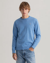 Load image into Gallery viewer, Gant Mens Classic Cotton Crew Neck Sweater Blue 8030551/ 495
