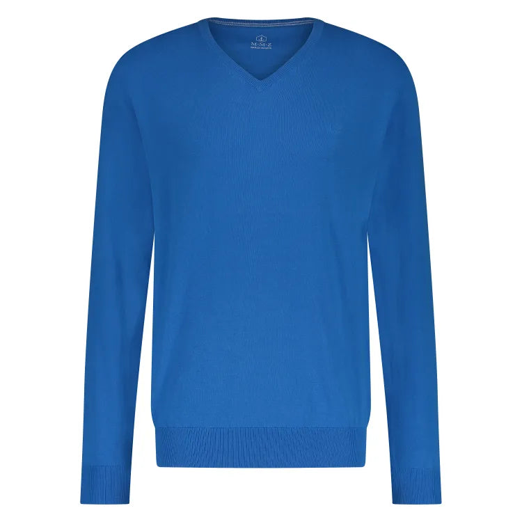 Marco Manzini Trui MMZ23105VI01 Vince Vneck Blue