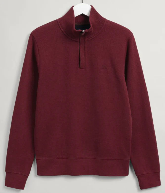 D1 Sacker Rib Halfzip 678 Burgundy Melange