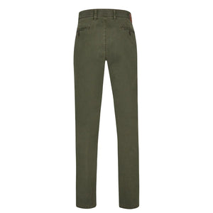 Men's chino, cotton, stretch 7015/72 Garvey Green