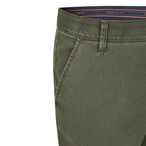 Men's chino, cotton, stretch 7015/72 Garvey Green