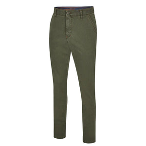 Men's chino, cotton, stretch 7015/72 Garvey Green