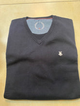 Load image into Gallery viewer, Scotland Blue Vince Cotton V-neck SPE21105VI01SB
