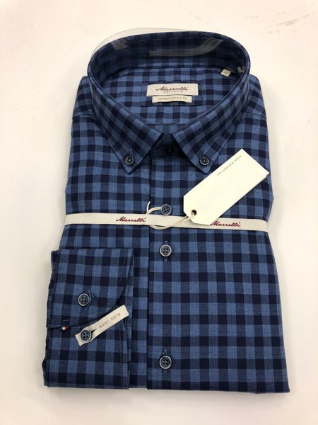 Marnelli Check shirt jack Navy