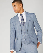 Load image into Gallery viewer, REMUS UOMO MARIO CONTRAST THREE-PIECE SUIT 32189/Slub 23 Light Blue
