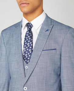 REMUS UOMO MARIO CONTRAST THREE-PIECE SUIT 32189/Slub 23 Light Blue