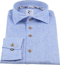 Load image into Gallery viewer, Mens R2 Light Blue Linen Shirt 116.WSP.002/Linen 018
