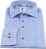R2 Amsterdam Linen Shirt Light Blue