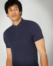 Load image into Gallery viewer, Remus Uomo Blue Short Sleeve 3 Button Polo Shirt 58632_25
