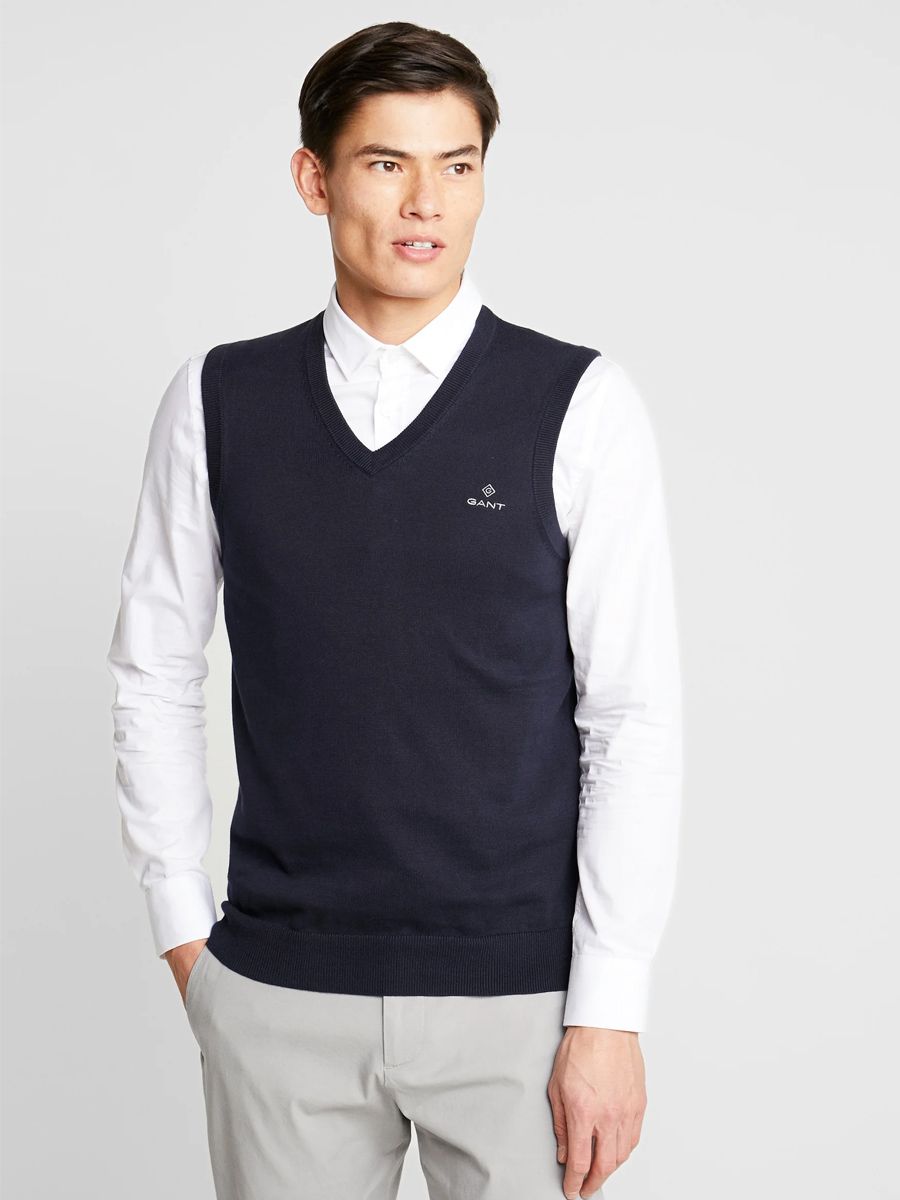 Gant Classic Cotton Slipover Navy 8030540/ 433 Evening Blue