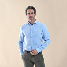 Load image into Gallery viewer, R2 Linen shirt 120.WSP.005/  Linen 018 Light Blue
