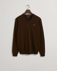 Super Fine Lambswool V-Neck Sweater 86212/280 Brown