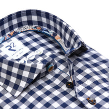 Load image into Gallery viewer, R2 Checked shirt 120.WSP.056/ Check 10 Navy
