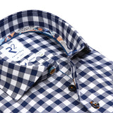 R2 Amsterdam Checked Shirt Navy