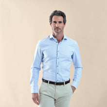 Load image into Gallery viewer, Light blue dobby cotton shirt 120.WSP.022/ Dobby 014 Blue
