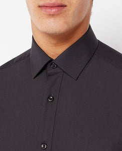 Tapered Fit Cotton-Blend Shirt 18300/Parker 00 Black