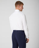Remus Uomo Double Cuff Cover Button Shirt White