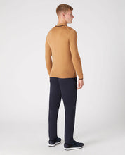 Load image into Gallery viewer, Long Sleeve Knitted Polo 58779/Polo 45 Camel
