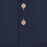 R2 Amsterdam Beige Button Shirt Navy