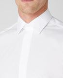 Remus Uomo Double Cuff Cover Button Shirt White